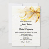 Invitation Mariage Élégant en Or (Devant)