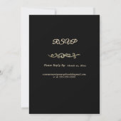 Invitation Mariage Élégant en Or (Dos)
