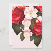 Invitation Mariage élégant en or rose floral (Dos)