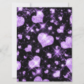 Invitation Mariage élégant Enregistrer la date de Glitter Hea (Dos)