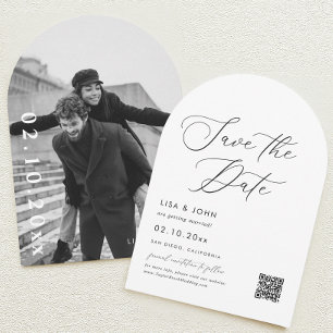 Invitation Mariage élégant Enregistrer la photo Date