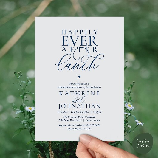 Invitation Mariage Élégant et Déjeuner de Rêve