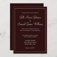 Mariage élégant et foncé