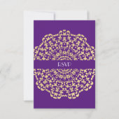 Invitation Mariage élégant et luxueux Deep Purple Gold (Devant)