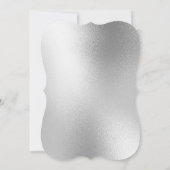 Invitation Mariage élégant et moderne en métal argenté (Dos)