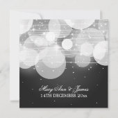 Invitation Mariage élégant et noir étincelant (Dos)