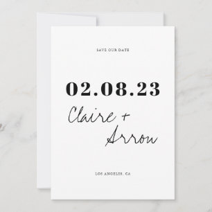 Invitation Mariage élégant et tendance, Sauvegarder la date