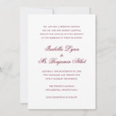 Invitation Mariage élégant et traditionnel de Bourgogne (Devant)