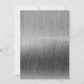 Invitation Mariage élégant étoilé noir et argent (Dos)