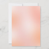 Invitation Mariage Élégant Fleur Peach et Bleu Poussiéreux (Dos)