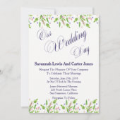 Invitation Mariage élégant Fleurs d'été (Devant)