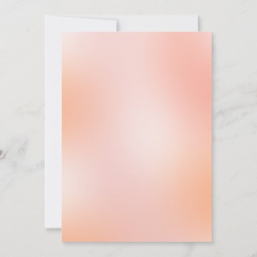 Invitation Mariage Élégant Fleurs Pêche et Bleu Poussiéreux  (Dos)