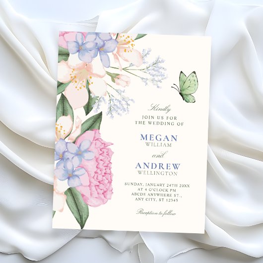 Invitation Mariage élégant floral