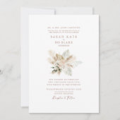 Invitation Mariage Élégant Floral Neutre Boho (Devant)