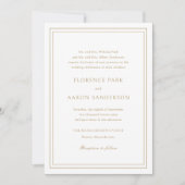 Invitation Mariage élégant Florence Gold (Devant)