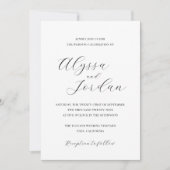 Invitation Mariage Élégant Formel Classique (Devant)