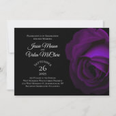 Invitation Mariage élégant gothique Rose violet foncé (Devant)