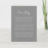 Invitation Mariage Élégant Gris Traditionnel (Dos)