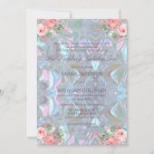 Invitation Mariage Élégant Iridescent Nacré (Devant)