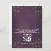 Invitation Mariage Élégant Lanternes Emmêlées Code QR Budget (Dos)