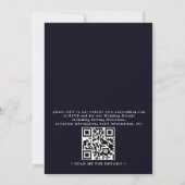 Invitation Mariage Élégant Lanternes Emmêlées Code QR Moderne (Dos)