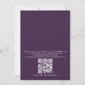 Invitation Mariage Élégant Lanternes Emmêlées Code QR Moderne (Dos)