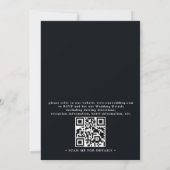 Invitation Mariage Élégant Lanternes Emmêlées Code QR Moderne (Dos)