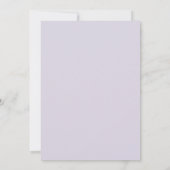 Invitation Mariage élégant lavande violet blanc (Dos)