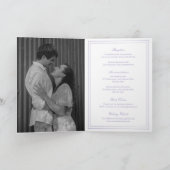 Invitation Mariage Élégant Lilas Classique (Intérieur)