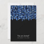 Invitation Mariage élégant Lumières bleues modernes (Dos)