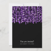Invitation Mariage élégant Lumières violettes modernes (Dos)