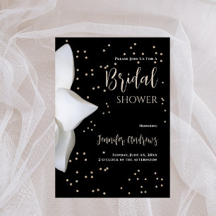 Invitation Mariage Élégant Magnolia Blanc Noir Élégant