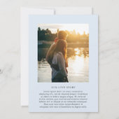 Invitation Mariage élégant Merrin Sky (Dos)