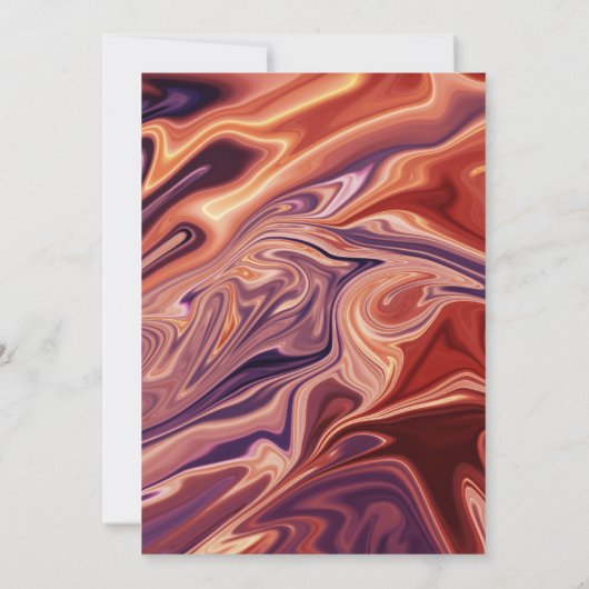 Invitation Mariage élégant minimal moderne Art Abstrait (Dos)