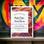 Invitation Mariage élégant minimal moderne Art Abstrait