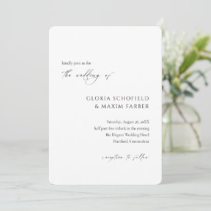 Invitation Mariage élégant minimal moderne formel