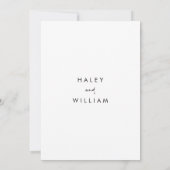 Invitation Mariage élégant minimal moderne photo défraîchi (Dos)
