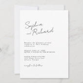 Invitation Mariage Élégant Minimaliste (Devant)