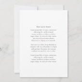 Invitation Mariage Élégant Minimaliste (Dos)