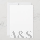 Invitation Mariage élégant minimaliste blanc simple (Dos)