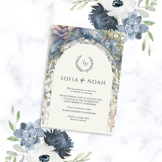 Invitation Mariage élégant minimaliste Boho-Nouveau