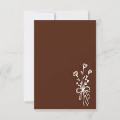 Invitation Mariage Élégant Minimaliste Brun (Devant)