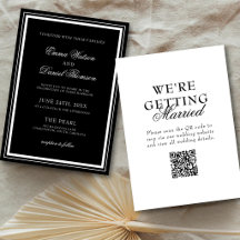 Mariage élégant minimaliste Formel Code QR