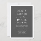 Invitation Mariage Élégant Minimaliste Moderne (Devant)