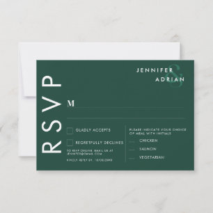Invitation Mariage élégant minimaliste moderne Brunswick Gree