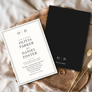 Invitation Mariage élégant minimaliste moderne classique