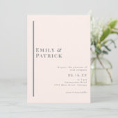 Invitation Mariage Élégant Minimaliste Moderne Simple (Debout devant)