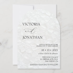 Invitation Mariage Élégant Minimaliste Noir & Blanc
