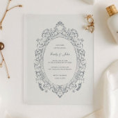 Invitation Mariage élégant minimaliste Oval Baroque Cadre