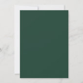 Invitation Mariage Élegant Minimaliste Vert Émeraude (Dos)